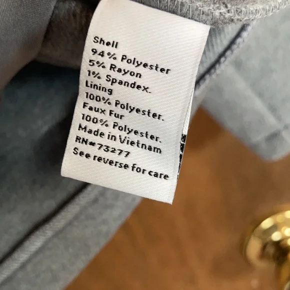 Relist 2/6/23 ❌ Nine West blue faux fur collar gray coat size S - Picture 17 of 17